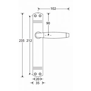 Wallebroek Mi Satori 00.0093.01 krukgarnituur Ton Art Deco messing gepolijst gelakt blind W0100.0093.01