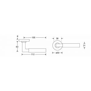 Wallebroek Mi Satori 00.0099.46 krukgarnituur Bauhaus Vivo messing glans chroom W2100.0099.46