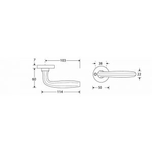 Wallebroek Mi Satori 00.0128.46 krukgarnituur Banaan Elegant messing glans nikkel W1100.0128.46