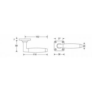 Wallebroek Mi Satori 00.0149.46 krukgarnituur Ton vierkant messing mat zwart-teak W3000.0149.46