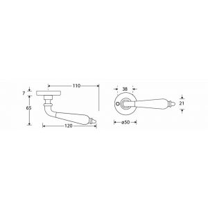 Wallebroek Mi Satori 00.0155.46 krukgarnituur Antique Facet messing gepolijst gelakt-ebben W0100.0155.46