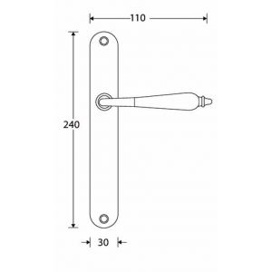 Wallebroek Mi Satori 00.0160.15 krukgarnituur Antique Smal ovaal messing gepolijst gelakt-bakeliet BB110 W0100.0160.15