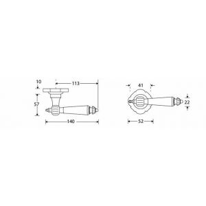 Wallebroek Mi Satori 00.0161.46 krukgarnituur Nouveau messing glans nikkel-ebben W1100.0161.46