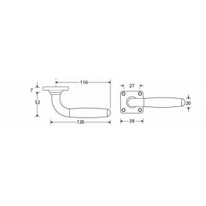 Wallebroek Mi Satori 00.0183.46 krukgarnituur Baton vierkant messing mat nikkel ongelakt-Forest Friendly hout W1300.0183.46