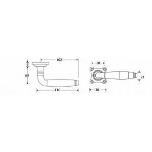 Wallebroek Mi Satori 00.0191.46 krukgarnituur Bonton Bonton messing glans nikkel-ebben W1100.0191.46