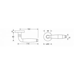 Wallebroek Mi Satori 00.0194.46 krukgarnituur Bonton Facet messing gepolijst ongelakt-ebben W0200.0194.46