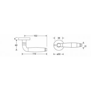 Wallebroek Mi Satori 00.0196.46 krukgarnituur Bonton Facet messing gepolijst ongelakt-bubinga W0200.0196.46