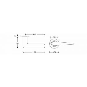 Wallebroek Mi Satori 00.0213.46 krukgarnituur Wig Chemin de Fer messing glans chroom W2100.0213.46