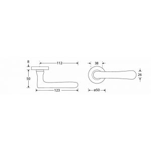 Wallebroek Mi Satori 00.0221.46 krukgarnituur Linea XL Vivo messing mat zwart W3000.0221.46