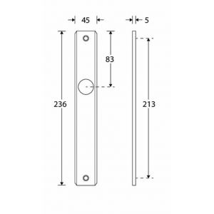 Wallebroek Mi Satori 00.2448.41 langschild Elegant messing mat nikkel ongelakt PC110 W1300.2448.41