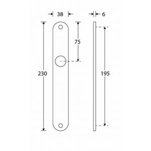 Wallebroek Mi Satori 00.2455.27 langschild Modern messing glans nikkel PC72 W1100.2455.27