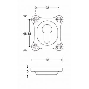 Wallebroek Mi Satori 00.2534.57 cilinderrozet Bonton messing gepolijst ongelakt W0200.2534.57