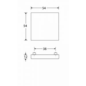 Wallebroek Mi Satori 00.2542.84 SKG blindrozet Bauhaus Style buitenzijde messing gepolijst ongelakt W0200.2542.84