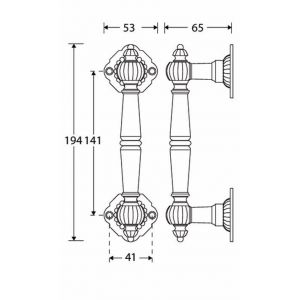 Wallebroek Mi Satori 00.4316.90 deurgreep Nouveau messing glans nikkel W1100.4316.90