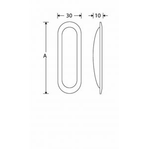 Wallebroek 00.4524.90 schuifdeurkom Regina 102x30 mm messing glans chroom W2100.4524.90