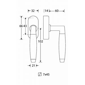 Wallebroek Mi Satori 00.5671.90 draaikiep garnituur Ton Elegant messing gepolijst ongelakt-ebben W0200.5671.90