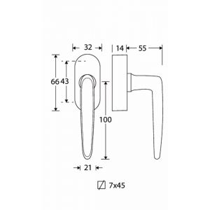 Wallebroek Mi Satori 00.5707.90 draaikiep garnituur Dudok Elegant messing mat nikkel ongelakt W1300.5707.90