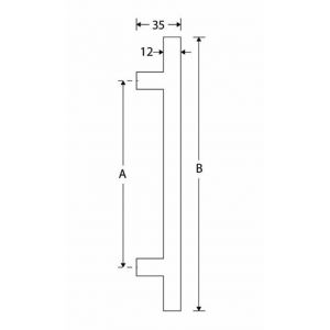 Wallebroek 00.8042.90 meubelgreep dubbel T 96 mm RVSM A2 W5200.8042.90