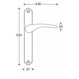 Wallebroek Cardea 50.0009.70 krukgarnituur Atlas messing glans nikkel VB72 W1150.0009.70