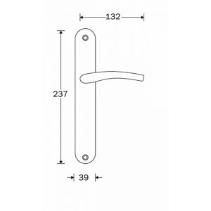 Wallebroek Cardea 50.0012.24 krukgarnituur Brezza messing mat nikkel gelakt PC55 W1250.0012.24