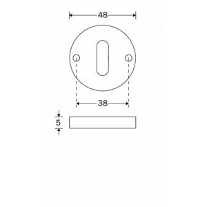 Wallebroek 70.2424.55 sleutelrozet Oud Model messing gepolijst ongelakt W0270.2424.55