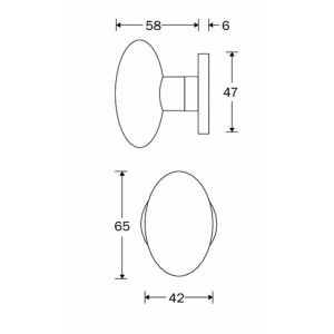 Wallebroek Merigous 80.0080.46 knopgarnituur porselein Evelyne messing gepolijst ongelakt-wit W4580.0080.46