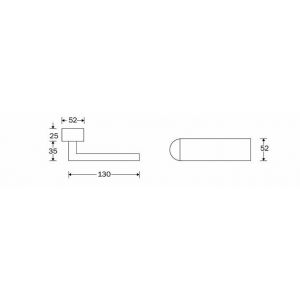 Wallebroek Salice Paolo 85.0030.46 krukgarnituur Page messing glans chroom W2185.0030.46