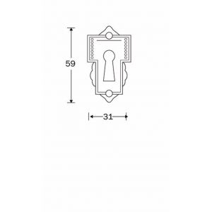 Wallebroek Salice Paolo 85.2403.55 sleutelrozet Orléans messing patine oud goud W3785.2403.55