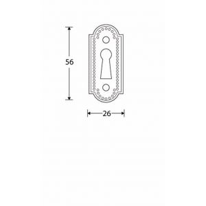 Wallebroek Salice Paolo 85.2413.55 sleutelrozet Hannover messing patine oud goud W3785.2413.55