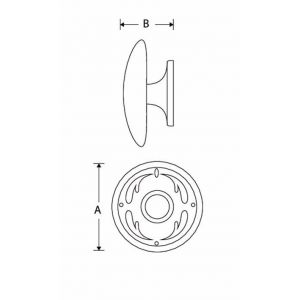 Wallebroek Salice Paolo 85.8000.90 meubelknop Giotto 28 mm messing patine verzilverd W3385.8000.90