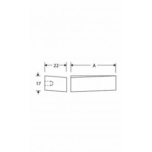 Wallebroek 86.8087.90 meubelgreep Blocco 46 mm messing mat nikkel gelakt W1286.8087.90