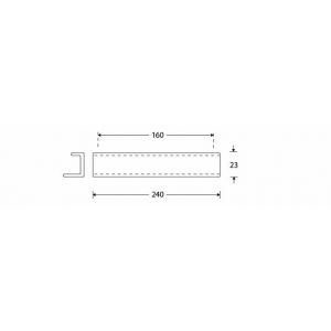 Wallebroek 86.8089.90 meubelgreep Angolo 240 mm ALG W6086.8089.90