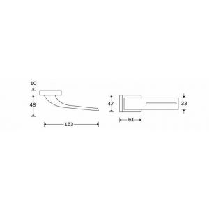 Wallebroek M&T 90.0007.46 deurkruk gatdeel links Toro messing mat nikkel ongelakt W1390.0007.46L