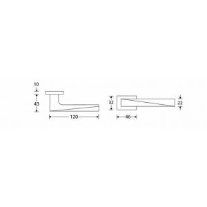 Wallebroek M&T 90.0019.46 krukgarnituur Mini V messing glans chroom W2190.0019.46