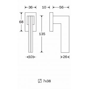 Wallebroek M&T 90.5503.90 draaikiep raamkruk Terry messing mat zwart PVD W3190.5503.90