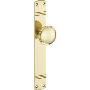 Wallebroek Mi Satori 00.0052.01 knopgarnituur Art Deco messing gepolijst gelakt BLIND W0100.0052.01