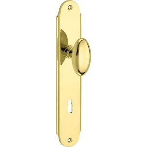 Wallebroek Mi Satori 00.0054.12 knopgarnituur Ei Ovaal messing gepolijst gelakt BB72 W0100.0054.12