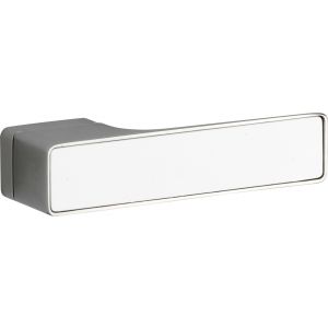 Wallebroek M&T 90.0015.46 deurkruk gatdeel Maximal messing glans chroom-wit glas rechts W2190.0015.46R