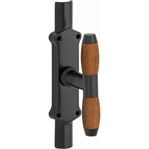 Wallebroek Mi Satori 00.5839.90 krukespagnolet Ton halfronde stangen messing mat zwart-teak W3000.5839.90