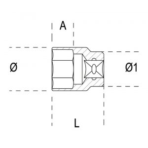 Beta 910AS dopsleutel 3/8 inch twaalfkant 3/4 inch 910AS 3/4 009100211